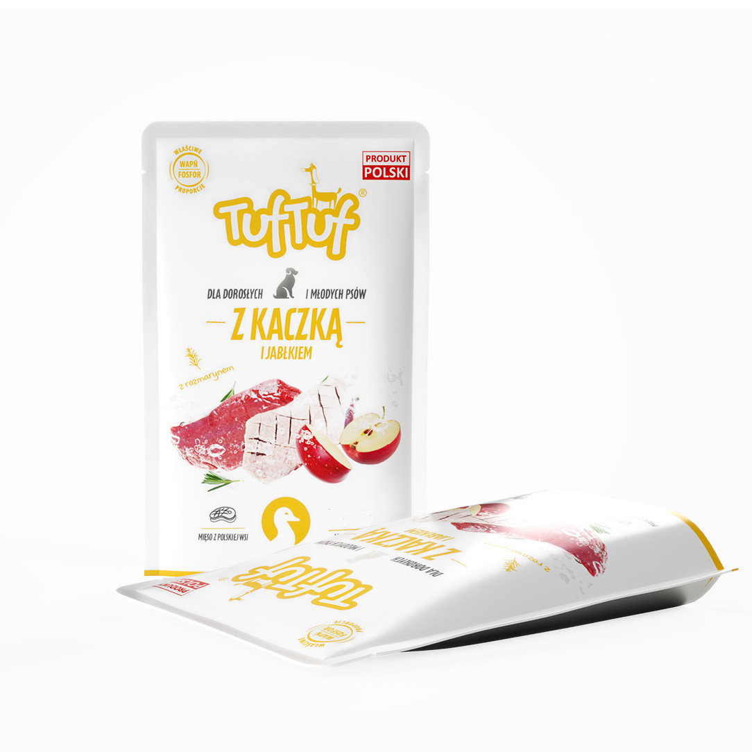 TUF TUF Entenmehl mit Apfel - Nassfutter für Hunde - 500g - foto 1