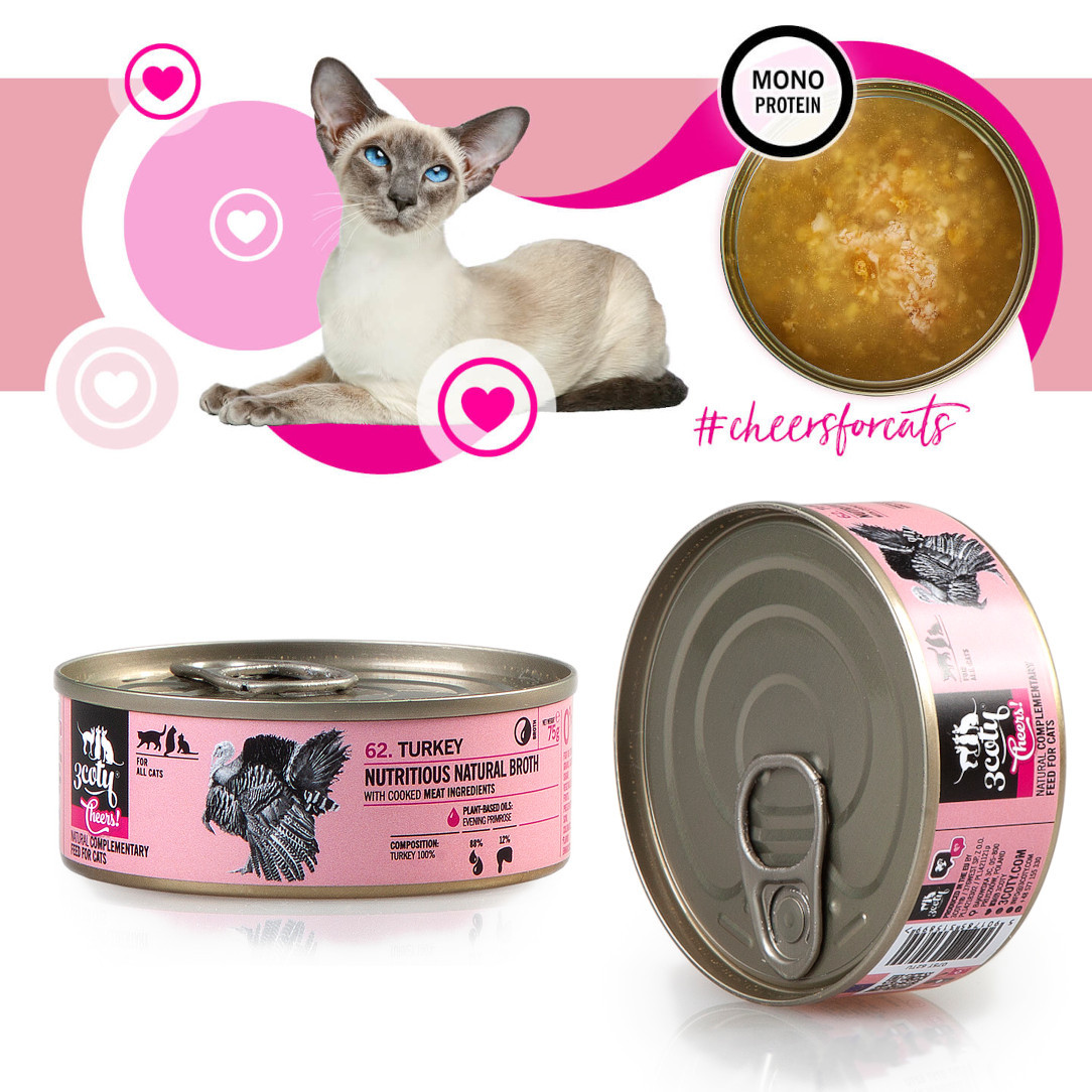 3COTY Turkey Cheers! - nassfutter für Katzen - 75g - foto 5