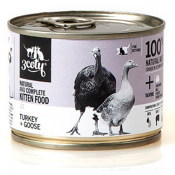 3COTY 47. Turkey and goose for kittens - nassfutter für Katzen - 180g - foto 6