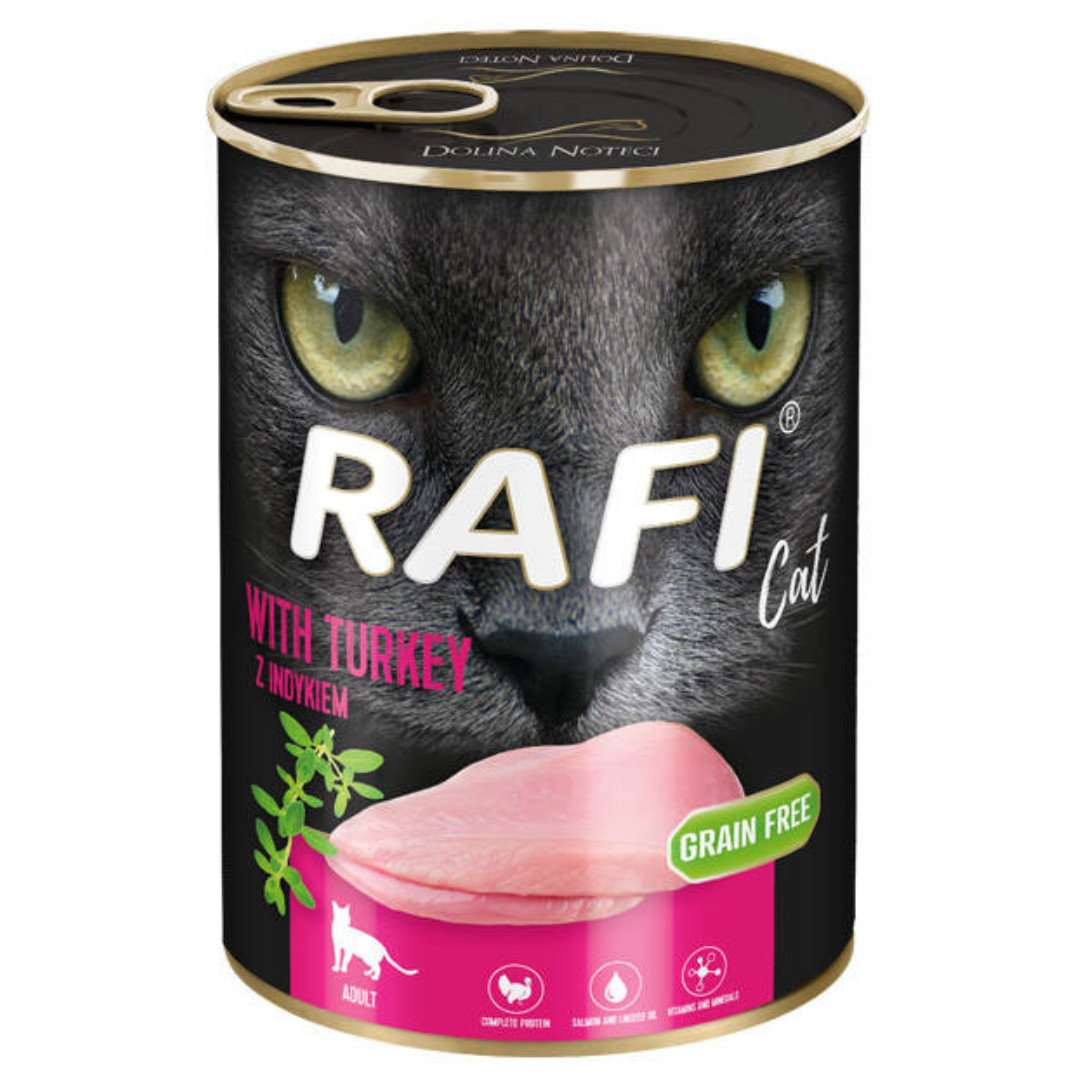 Dolina Noteci Rafi mit Truthahn - Katzennassfutter - 400g - foto 1