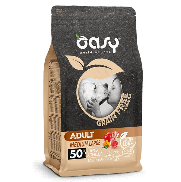 OASY Grain free Adult Medium/Large Lamb - trockenfutter für Hunde - 12kg - foto 1