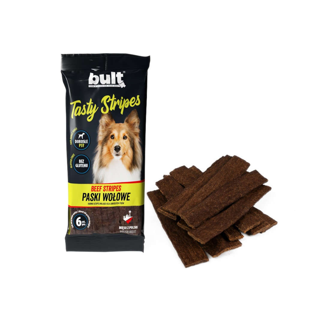 BULT Tasty stripes Beef - leckerli für hunde - 6 stück - foto 1