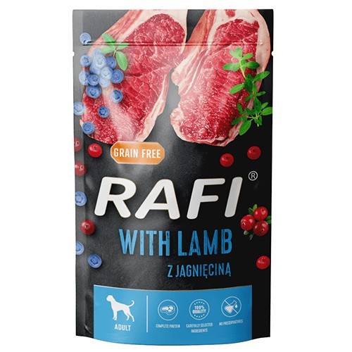 DOLINA NOTECI Rafi Lamm, Heidelbeere, Preiselbeere - Nassfutter für Hunde - 500g - foto 1