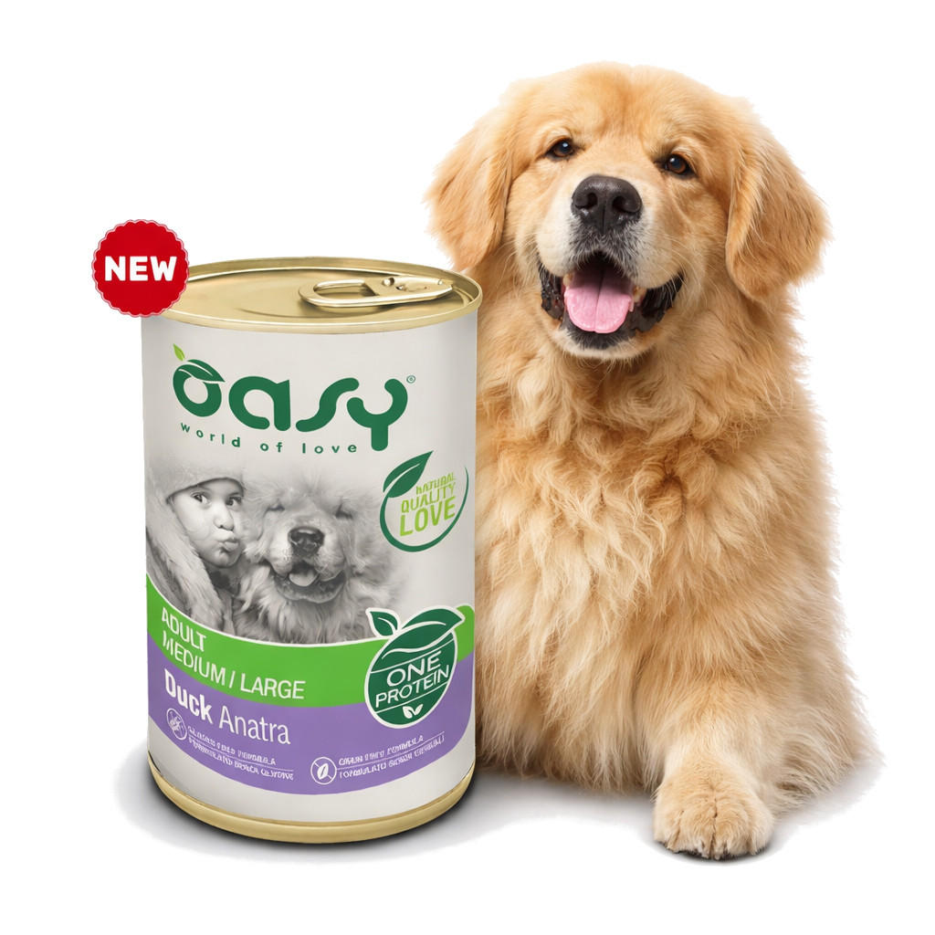 OASY One Protein Adult Medium/Large Duck - Nassfutter für Hunde - 400g - foto 2
