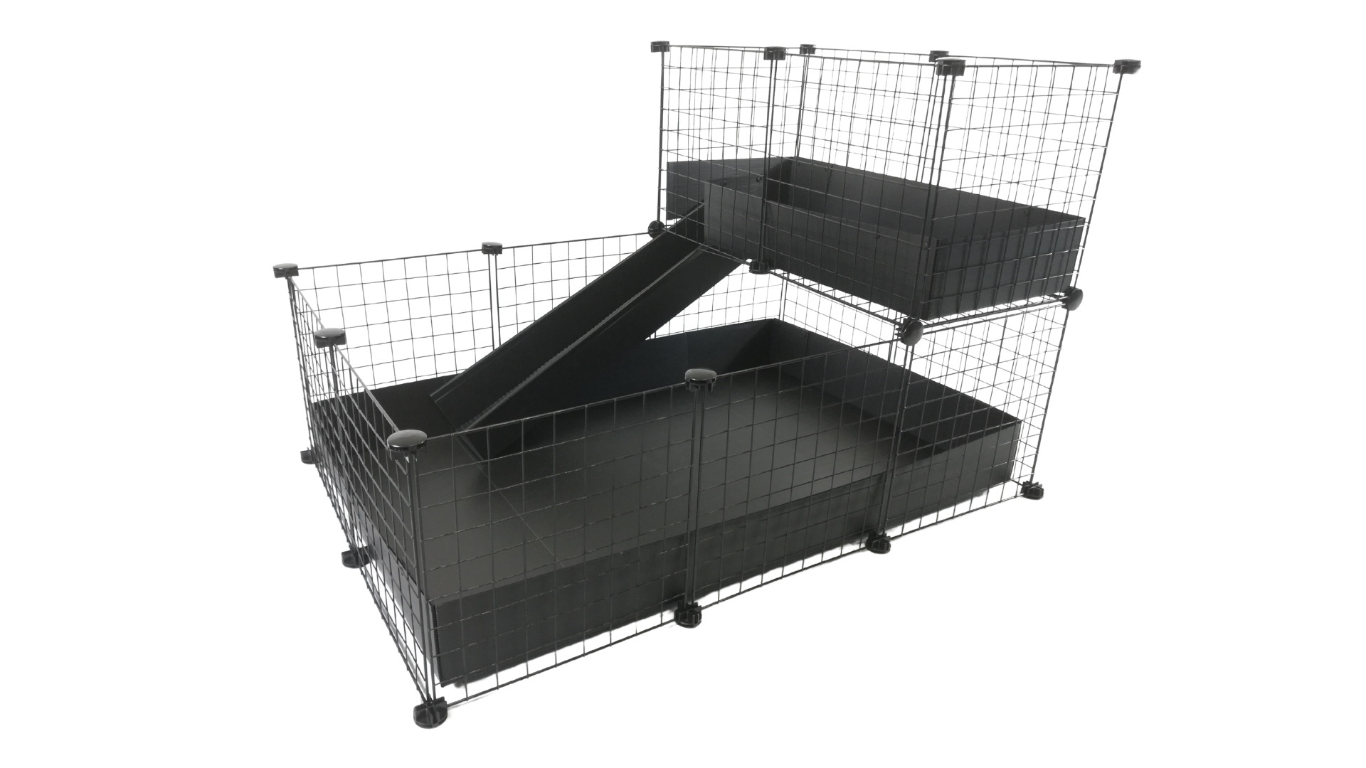 C&C Modularer Käfig 3x2 + Loft 2x1+ schwarz Rampe - foto 1