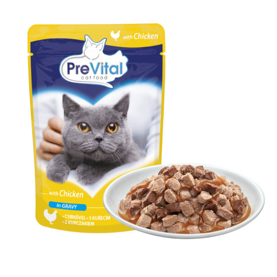PREVITAL Chicken in gravy - nassfutter für Katzen - 100g - foto 1