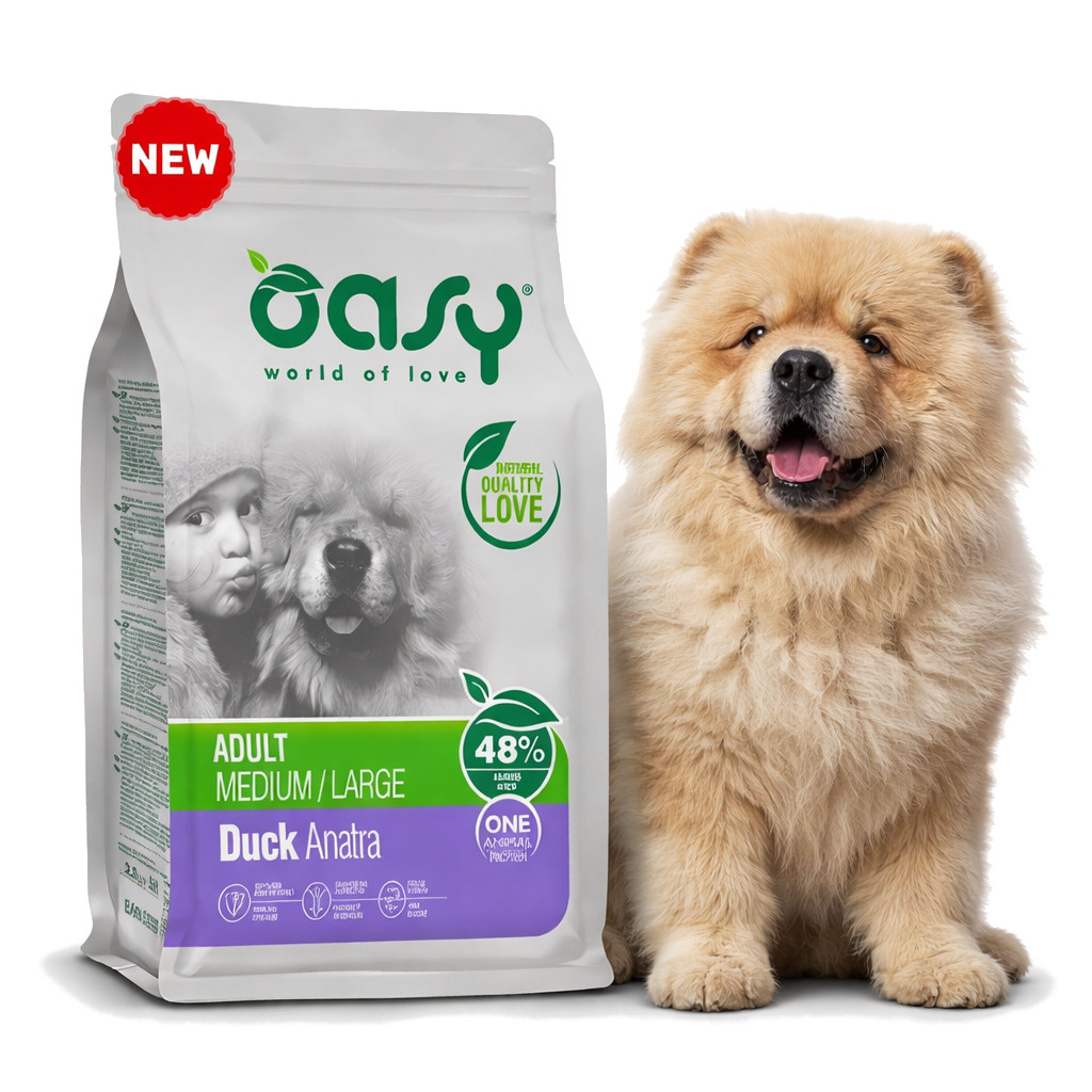 OASY One Animal Protein Adult Medium/Large Duck - trockenfutter für Hunde - 12kg - foto 2