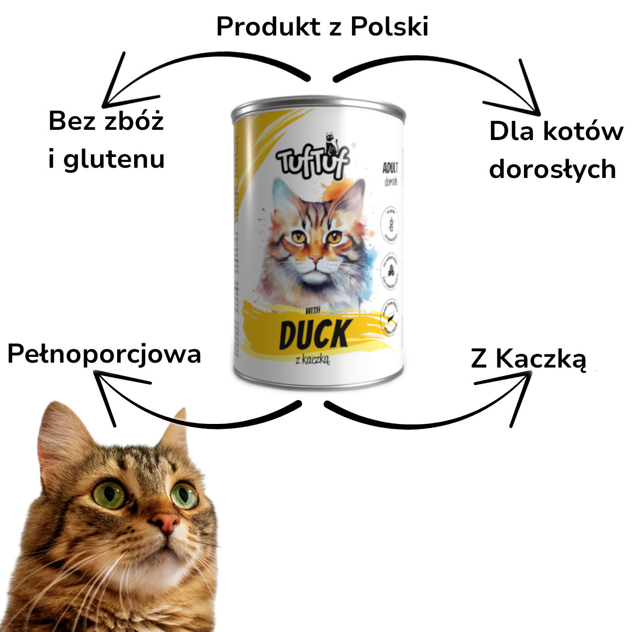TUF TUF Meal mit Ente - Katzennassfutter - 400g - foto 1