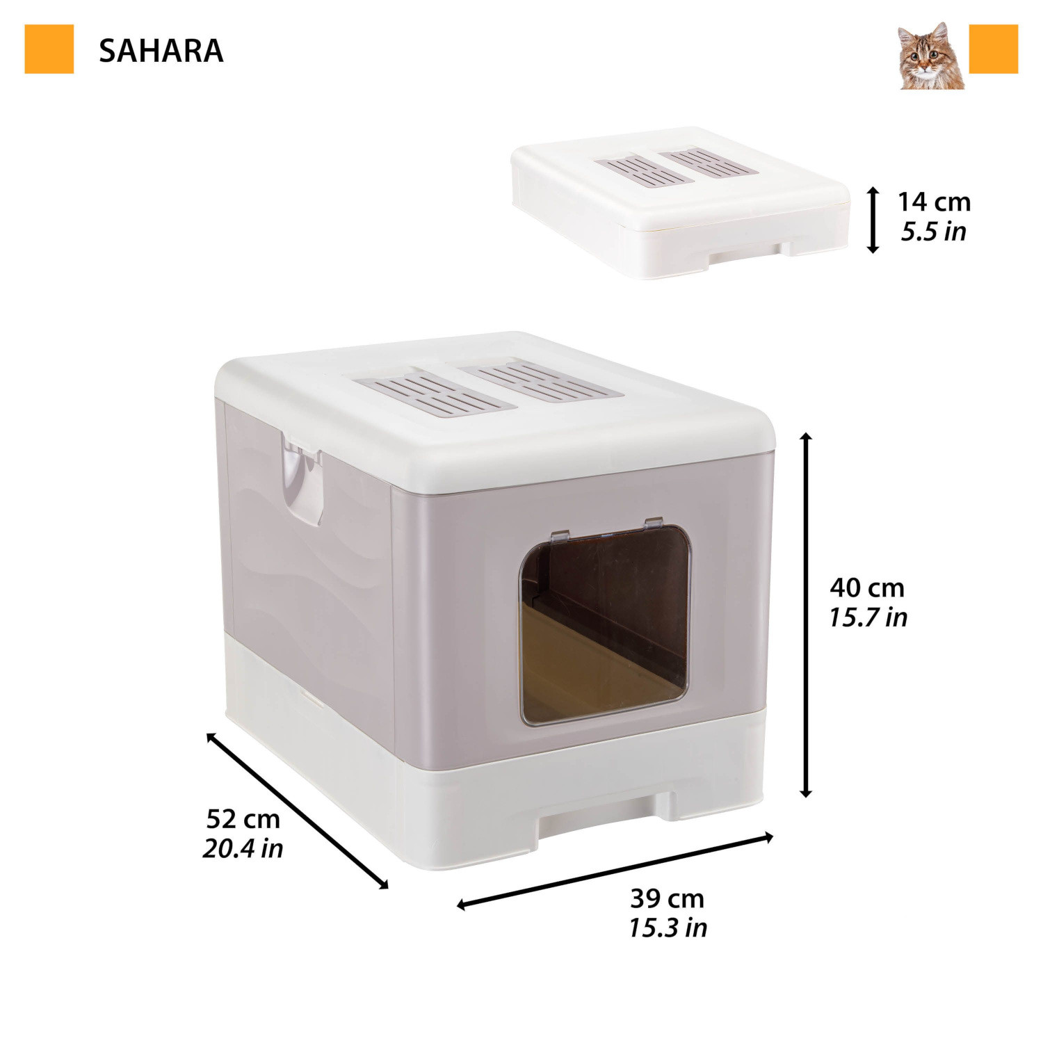 FERPLAST Sahara Lilac - Katzentoilette - 52 x 39 x 40cm - foto 8