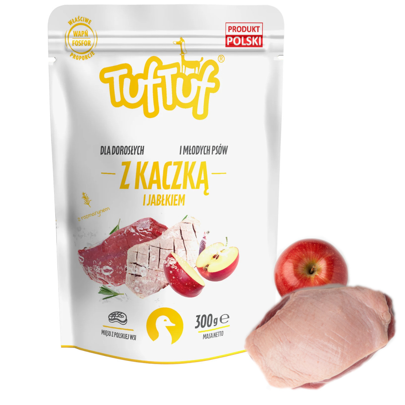 TUF TUF Duck with apple - Nassfutter für Hunde - 300g - foto 1