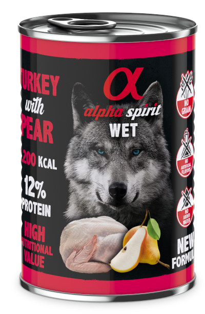 ALPHA SPIRIT WET Pute mit Birne - Nassfutter für Hunde - 400g - foto 1