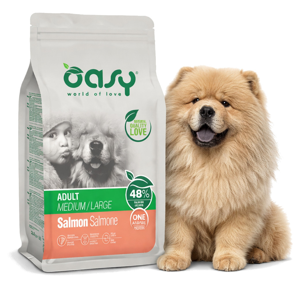 OASY One Animal Protein Adult Medium/Large Salmon - trockenfutter für Hunde - 12kg - foto 2