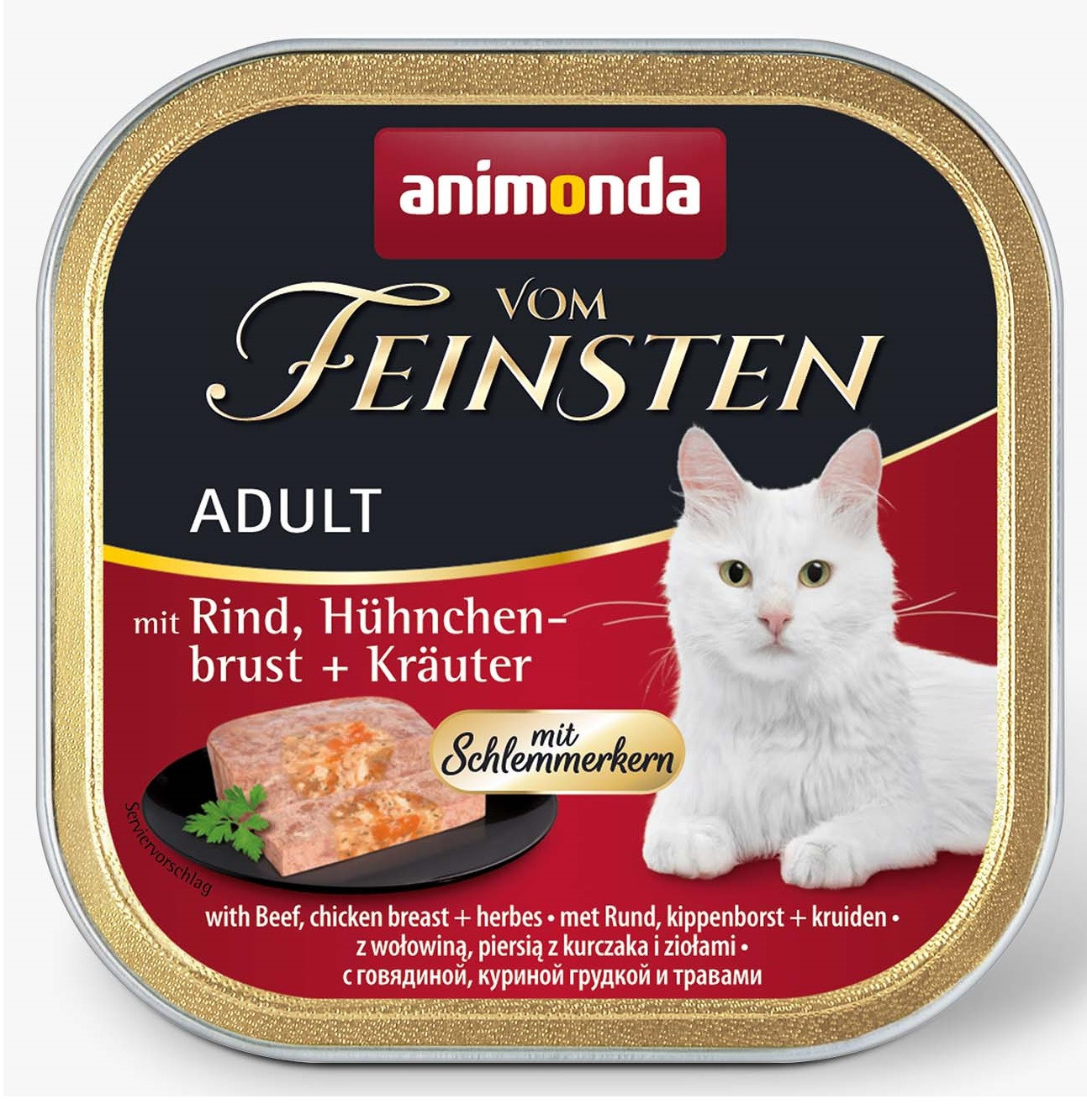 ANIMONDA Vom Feinsten Adult Beef, chicken breast and herbs - nassfutter für Katzen - 100g - foto 2