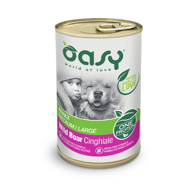 OASY One Protein Adult Medium/Large Wild Boar - Nassfutter für Hunde - 400g - foto 1