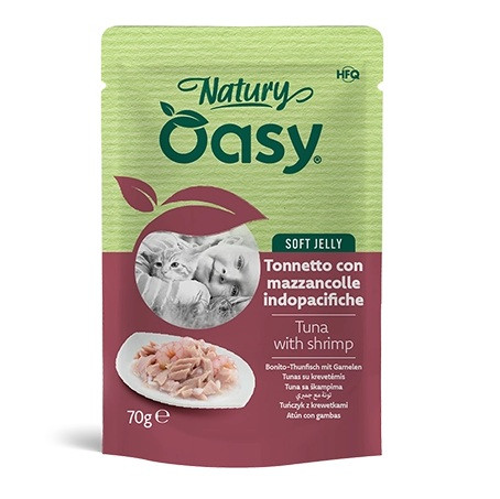 OASY Natury Soft Jelly Tuna with shrimp - nassfutter für Katzen - 70g - foto 1