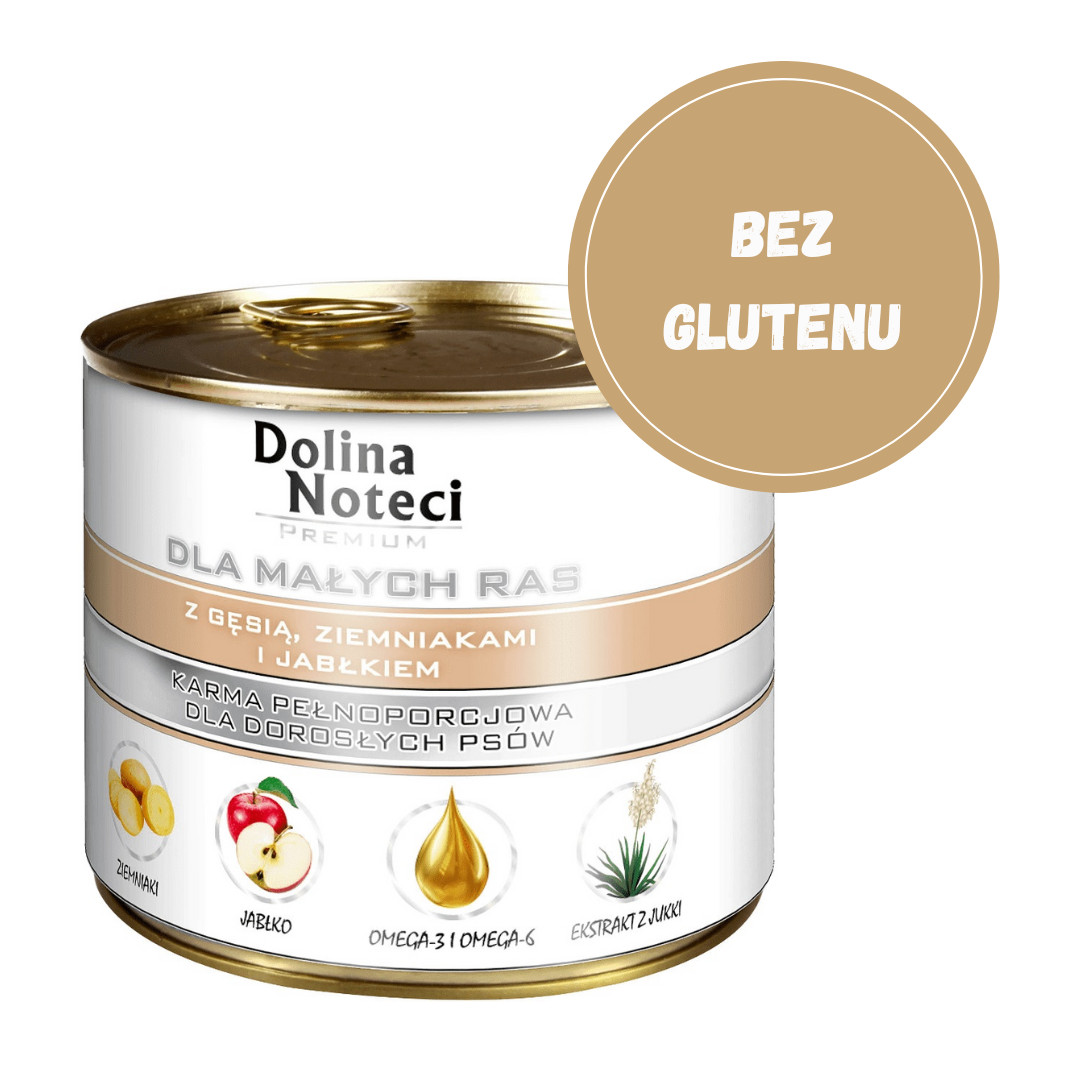 DOLINA NOTECI Premium with goose, potatoe and apple Small breeds - Nassfutter für Hunde - 185 g - foto 2