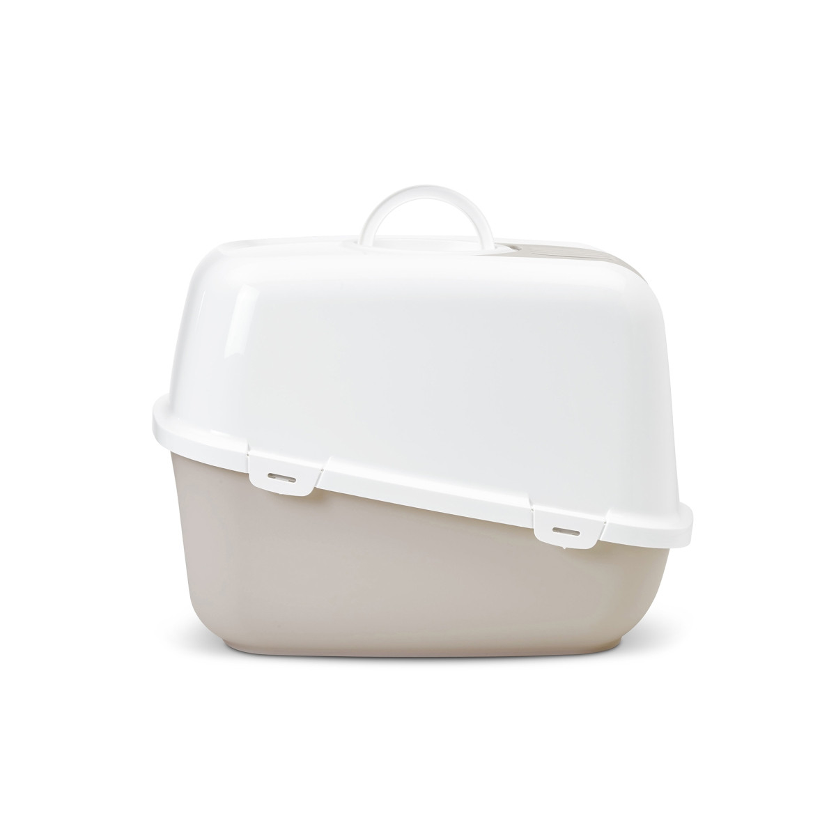 SAVIC Nestor Jumbo Weiß - Kaffeebraun - geschlossene Katzentoilette - 66,5x48,5x46,5 cm - 1 Stk. - foto 5