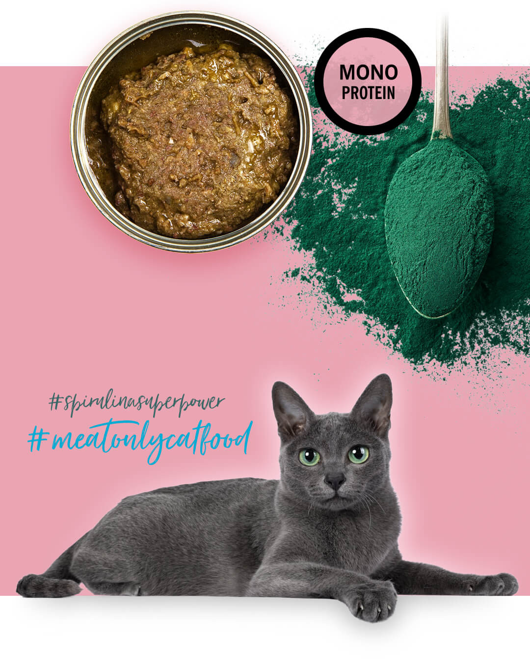 3COTY Turkey with spirulina - nassfutter für Katzen - 80g - foto 5