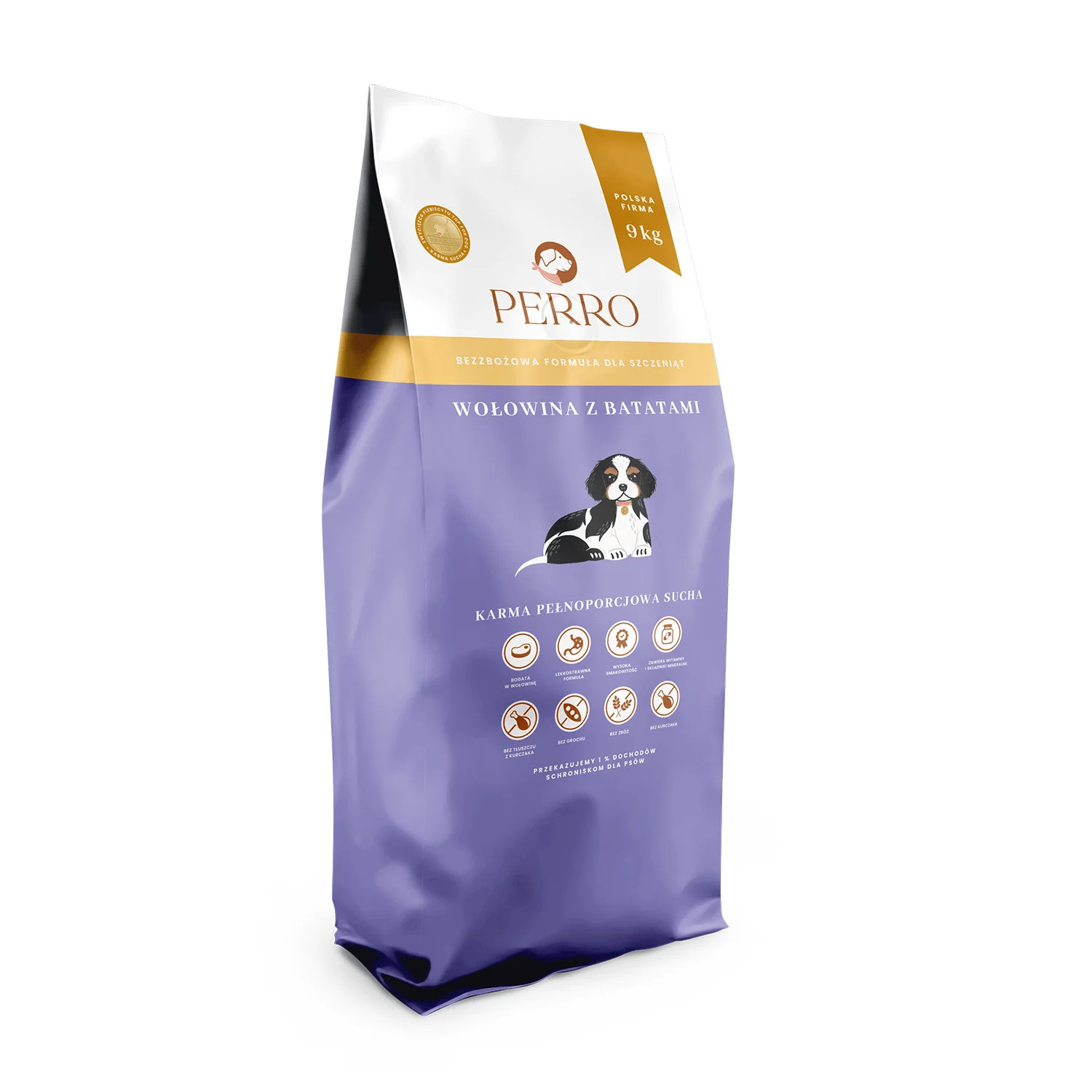 PERRO Junior Beef with sweet potatoes - trockenfutter für Hunde - 9kg - foto 1