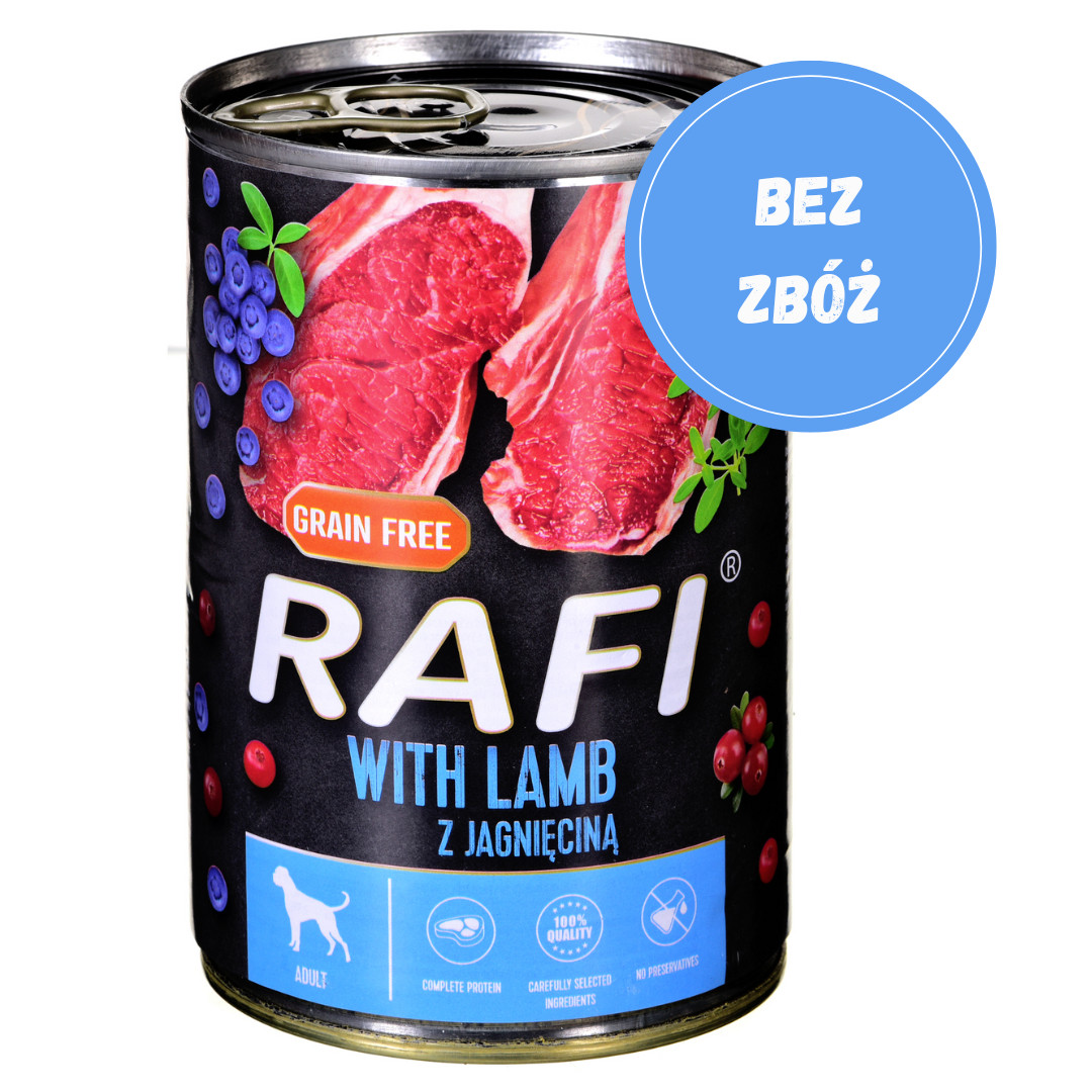 Dolina Noteci Rafi Lamm mit Lammfleisch, Preiselbeeren und Heidelbeeren - Nassfutter für Hunde - 400g - foto 2