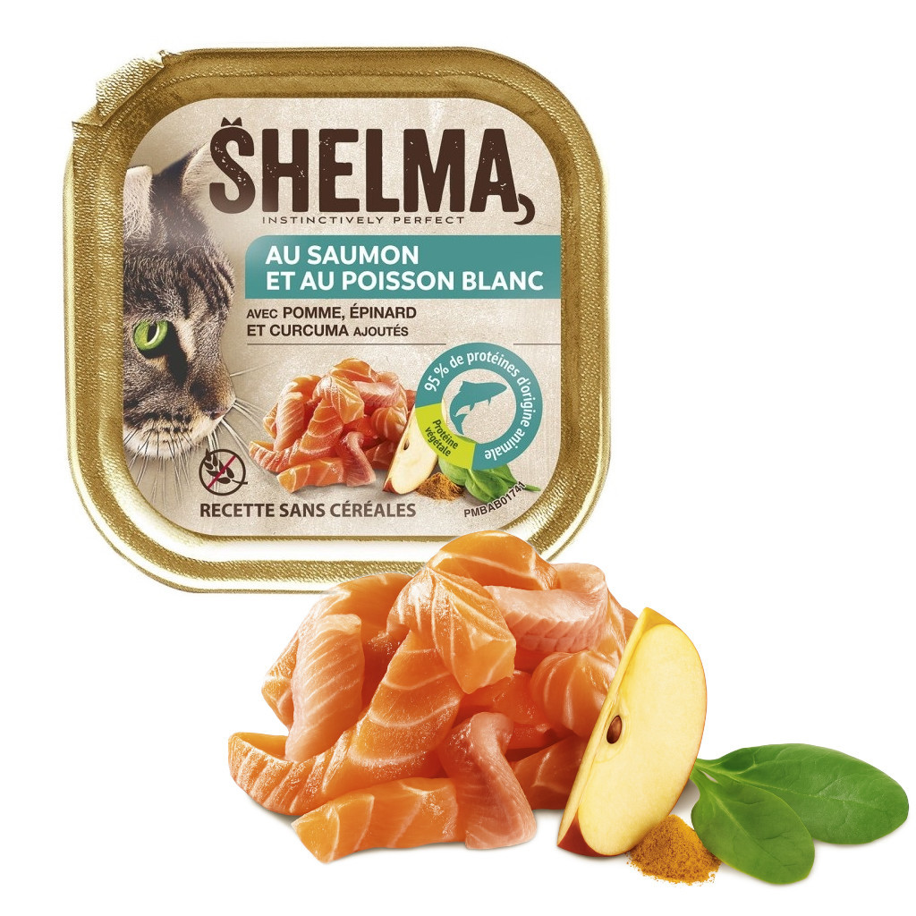 SHELMA Salmon and white fish pate - nassfutter für Katzen - 100g - foto 3