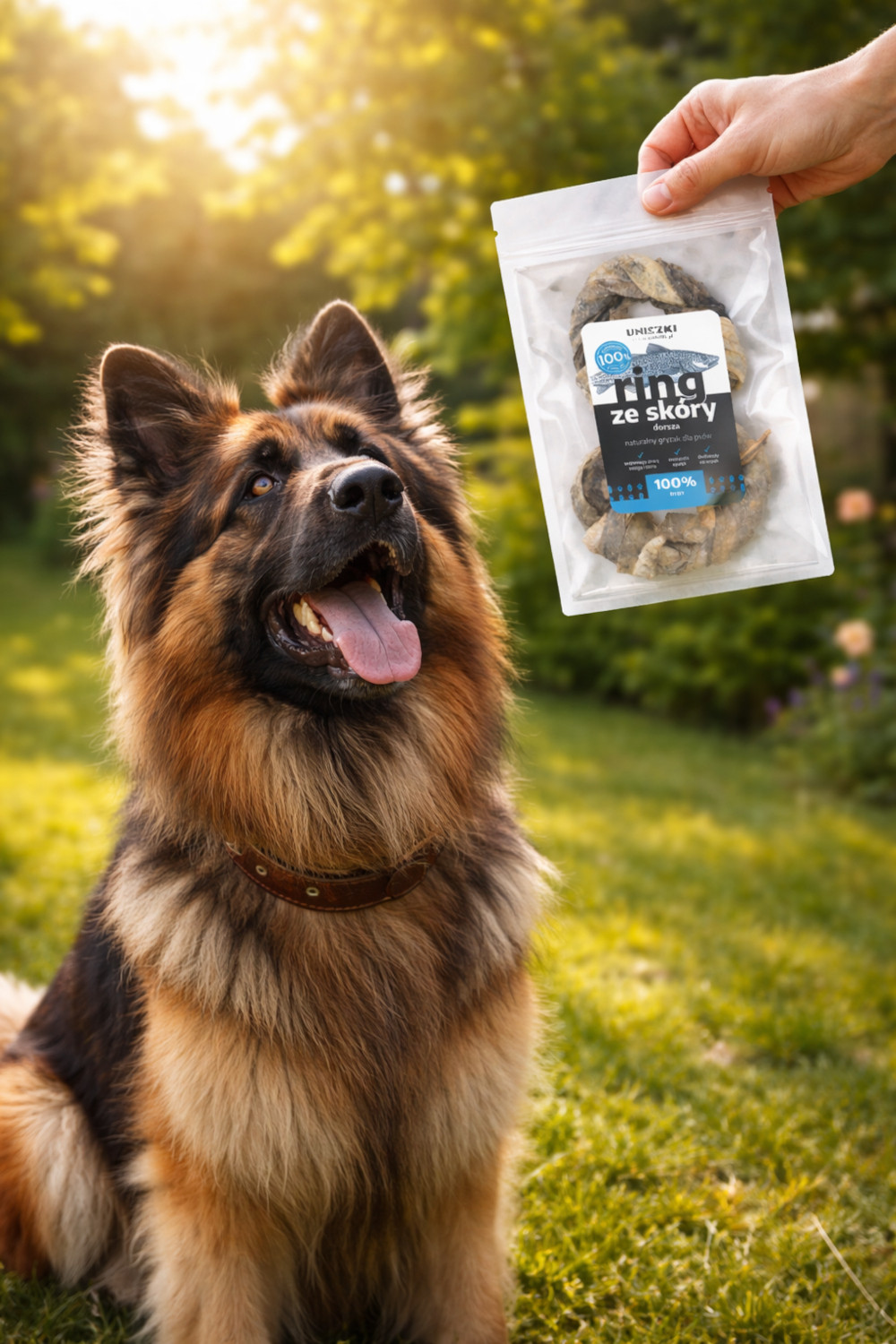 UNISZKI Kabeljauhaut-Ring - Hundesnack - 2 Stk. - foto 3