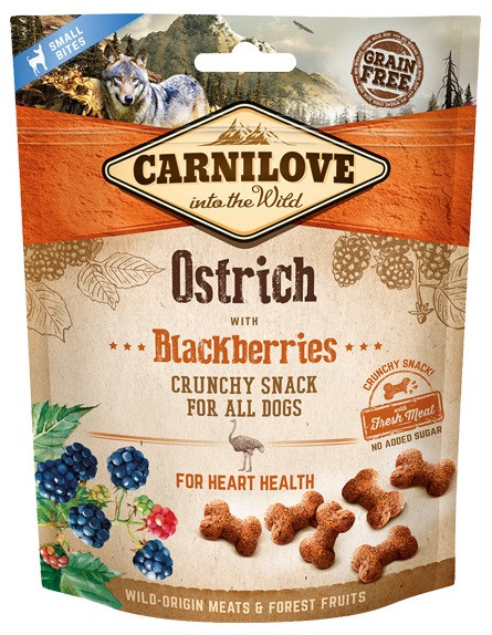CARNILOVE Fresh Crunchy Strauß mit Brombeeren - Hundeleckerli - 200 g - foto 1
