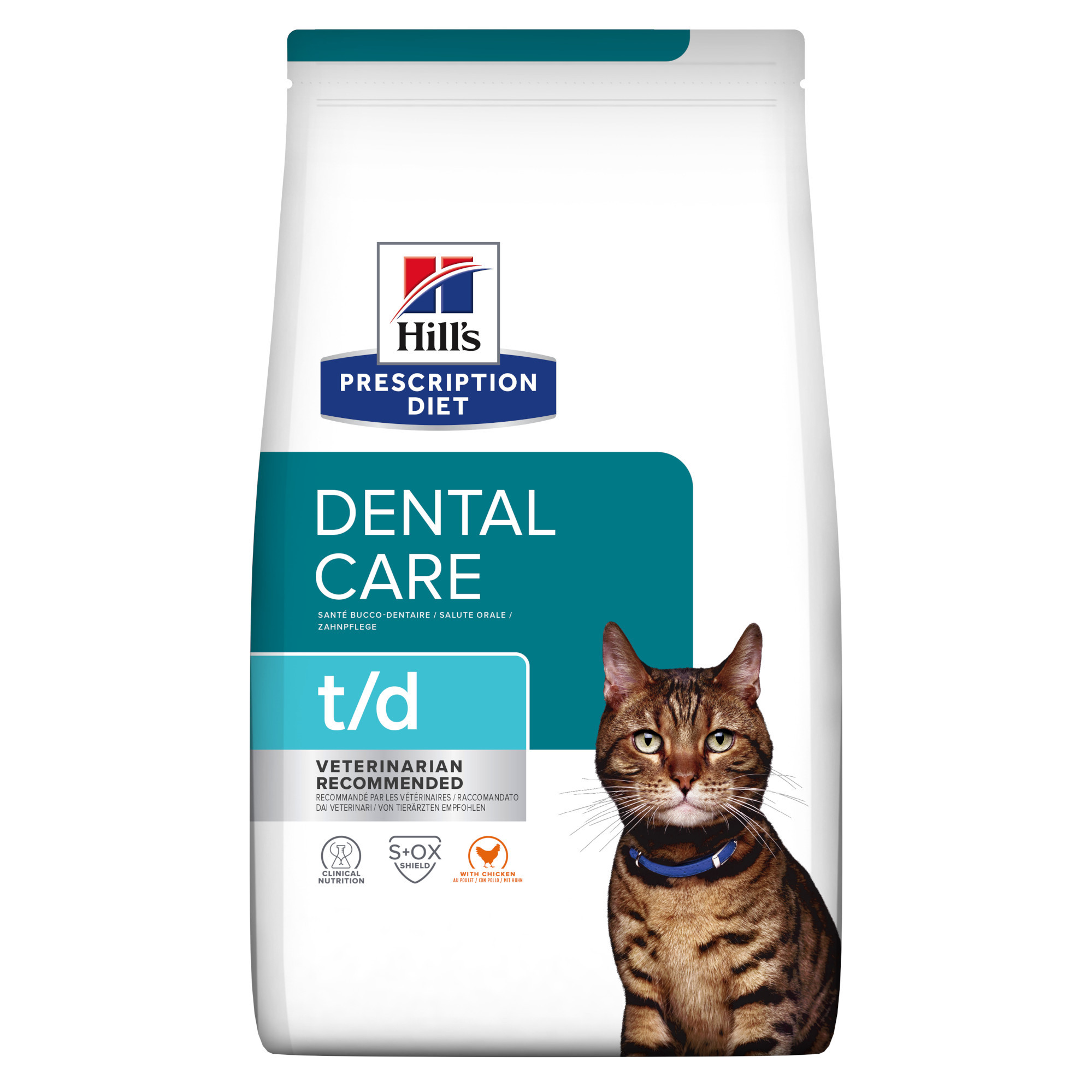 HILL'S PRESCRIPTION DIET Feline t/d Katzentrockenfutter Huhn 1,5 kg - foto 2
