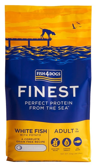 FISH4DOGS Finest Ocean White fish M/L - trockenfutter für Hunde - 12kg - foto 1