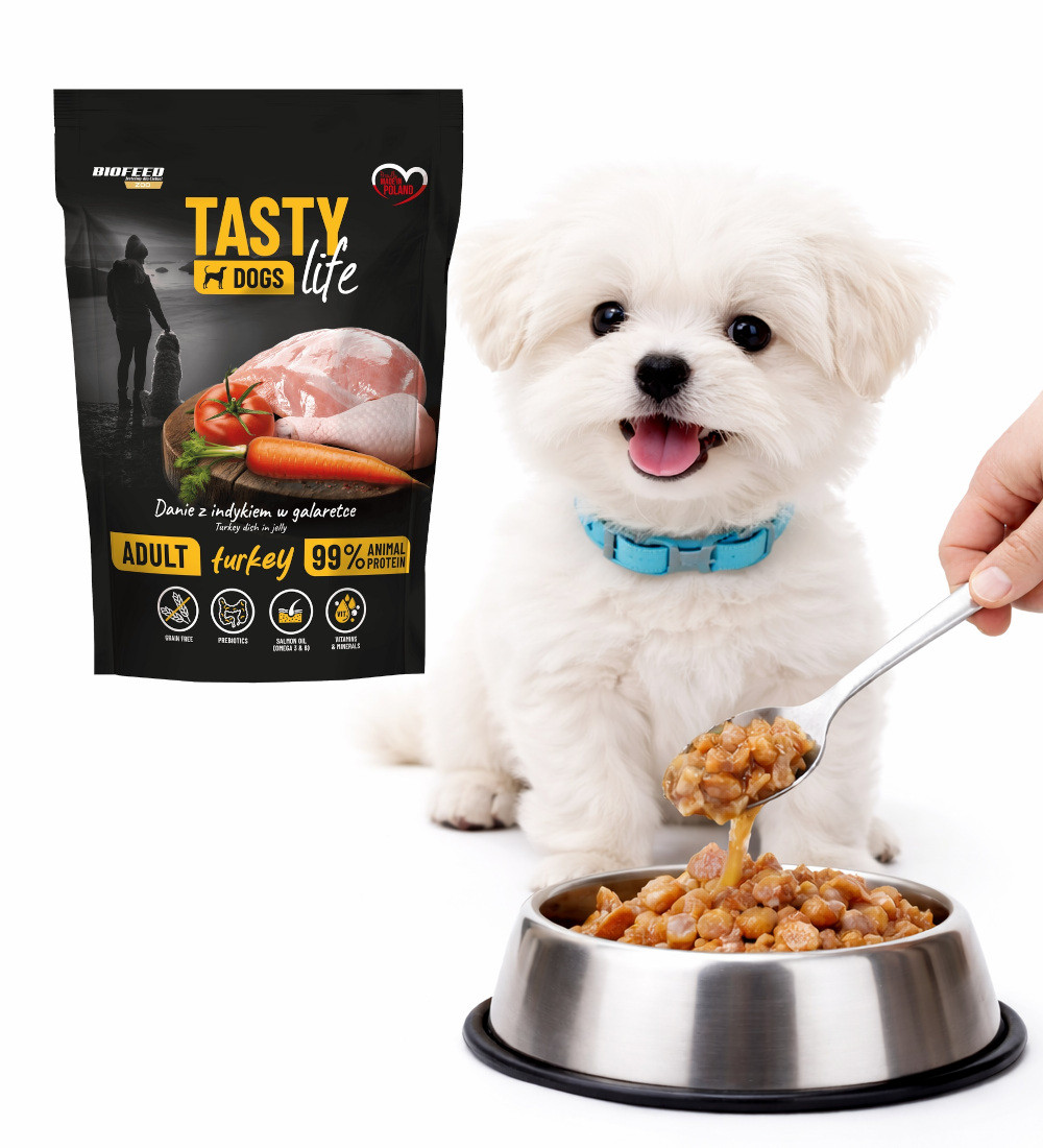 BIOFEED Tasty Dogs Life Turkey- Nassfutter für Hunde - 150g - foto 4