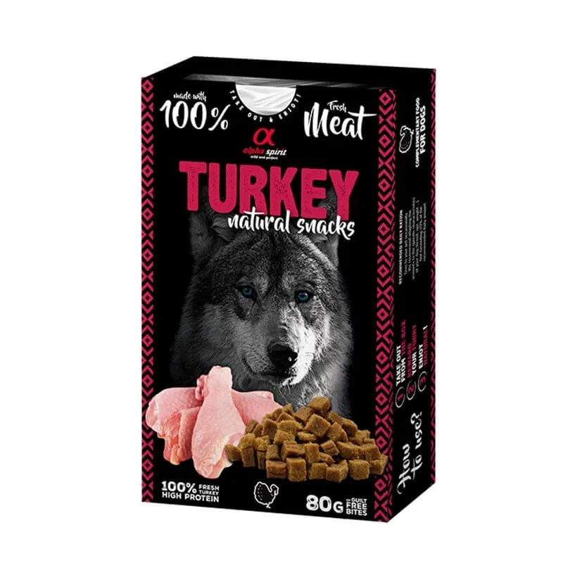 ALPHA SPIRIT Pute natural snacks - Leckerli für Hunde - 80g - foto 1