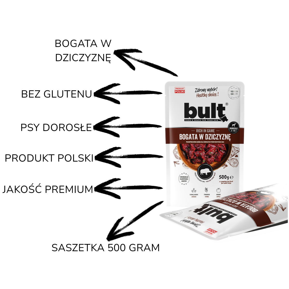 BULT Rich in game - Nassfutter für Hunde - 500g - foto 2