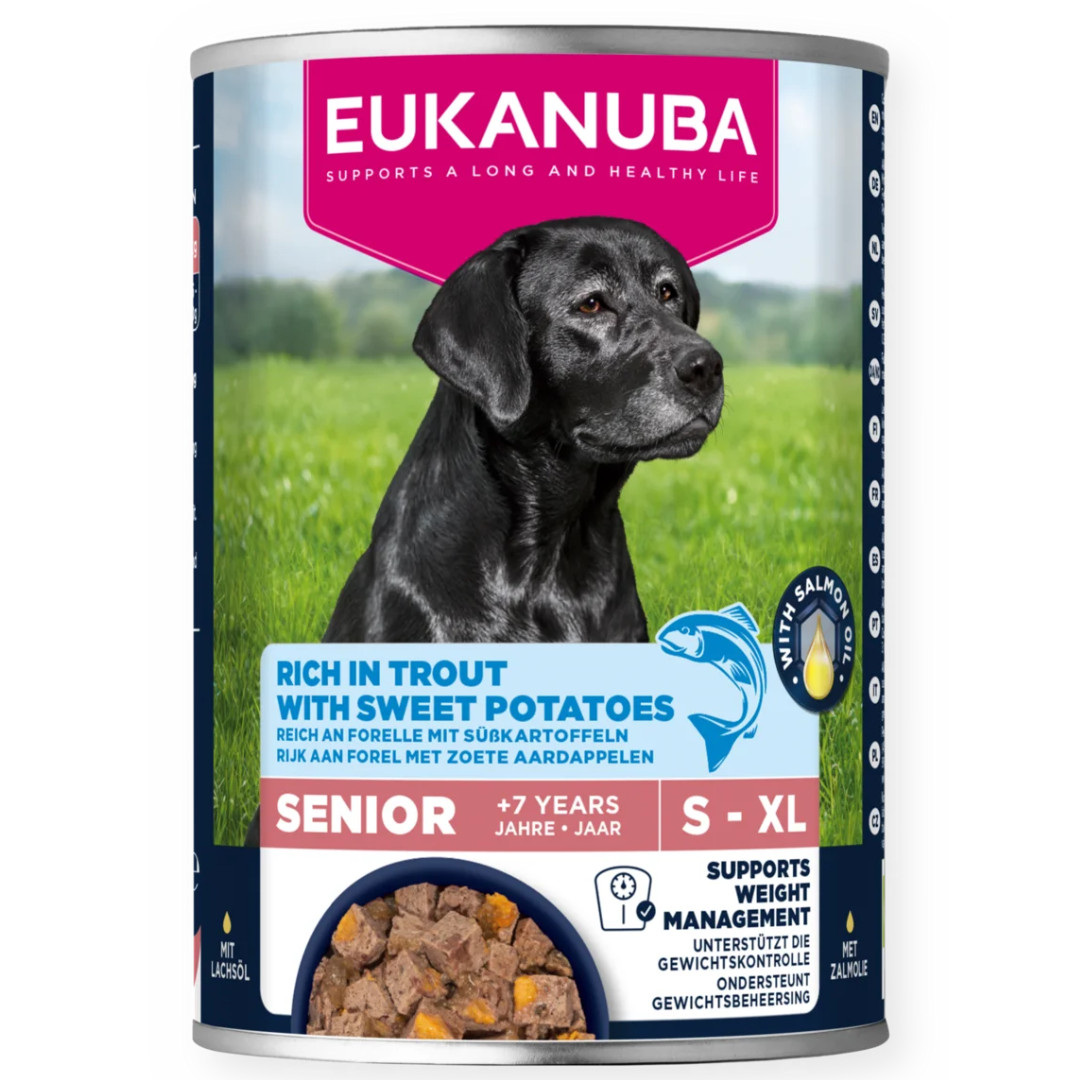 EUKANUBA Life Care Senior Rich in trout with sweet potatoes - Nassfutter für Hunde - 400g - foto 1