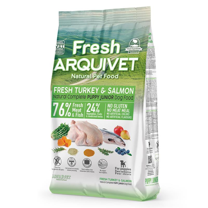 ARQUIVET Fresh Puppy Truthahn und Lachs - halbfeuchtes Hundefutter - 10kg - foto 2