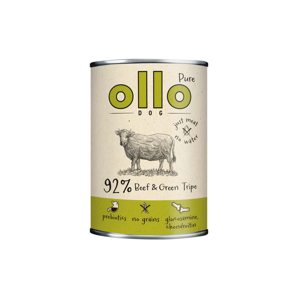OLLO Pure Beef and Green tripe - Nassfutter für Hunde - 400g - foto 2