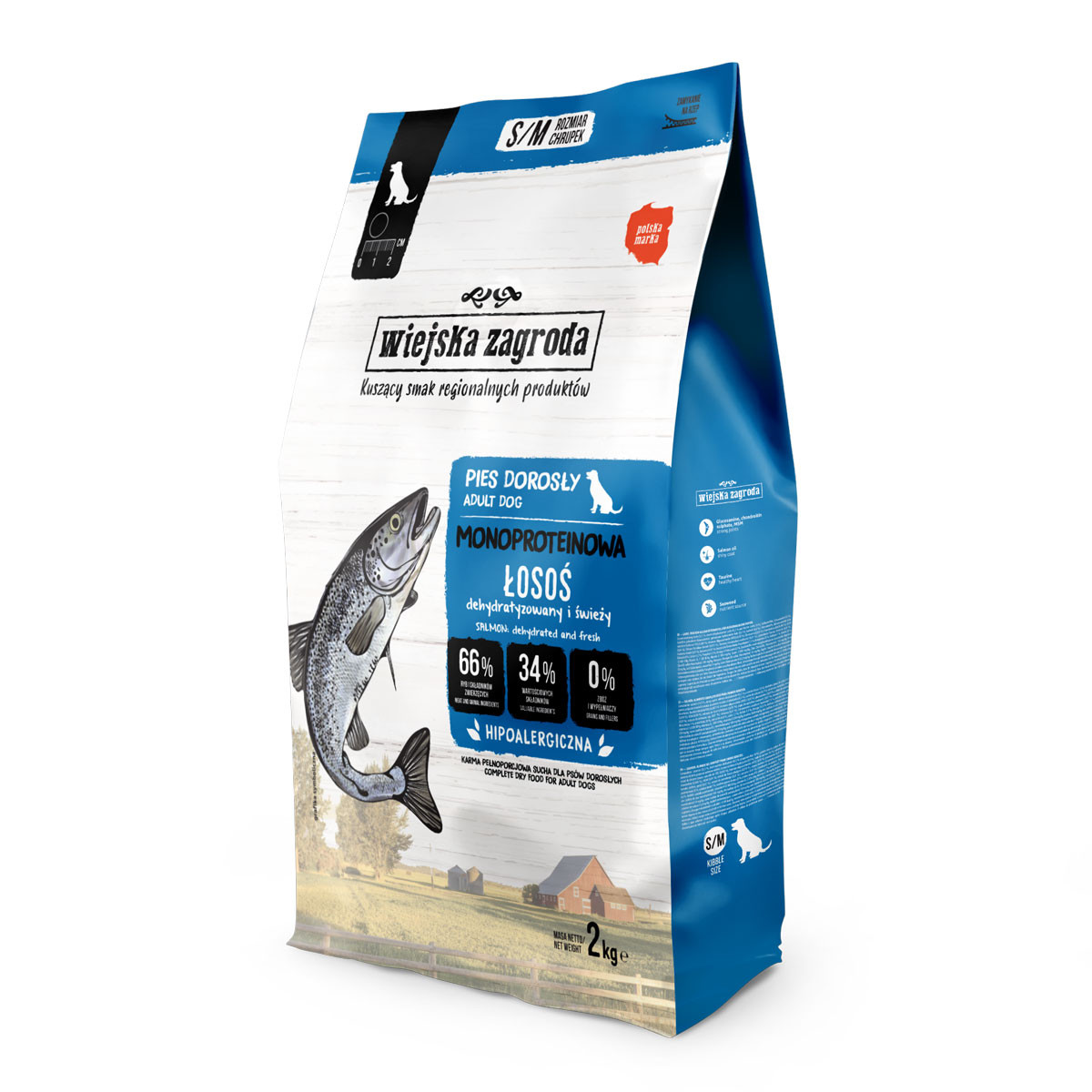 WIEJSKA ZAGRODA Monoprotein Salmon - trockenfutter für Hunde - 2kg - foto 1