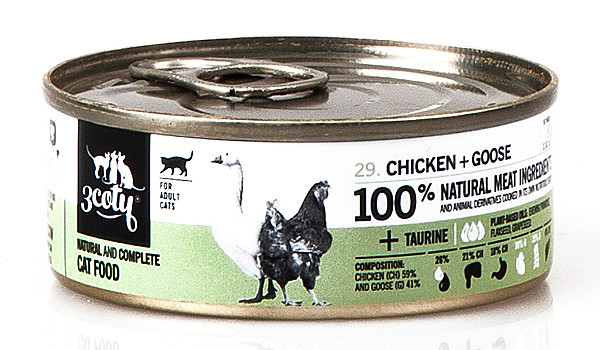 3COTY Chicken with goose - nassfutter für Katzen - 6x80g - foto 9