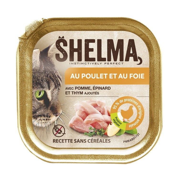 SHELMA Chicken and liver pate - nassfutter für Katzen - 6x100g - foto 1