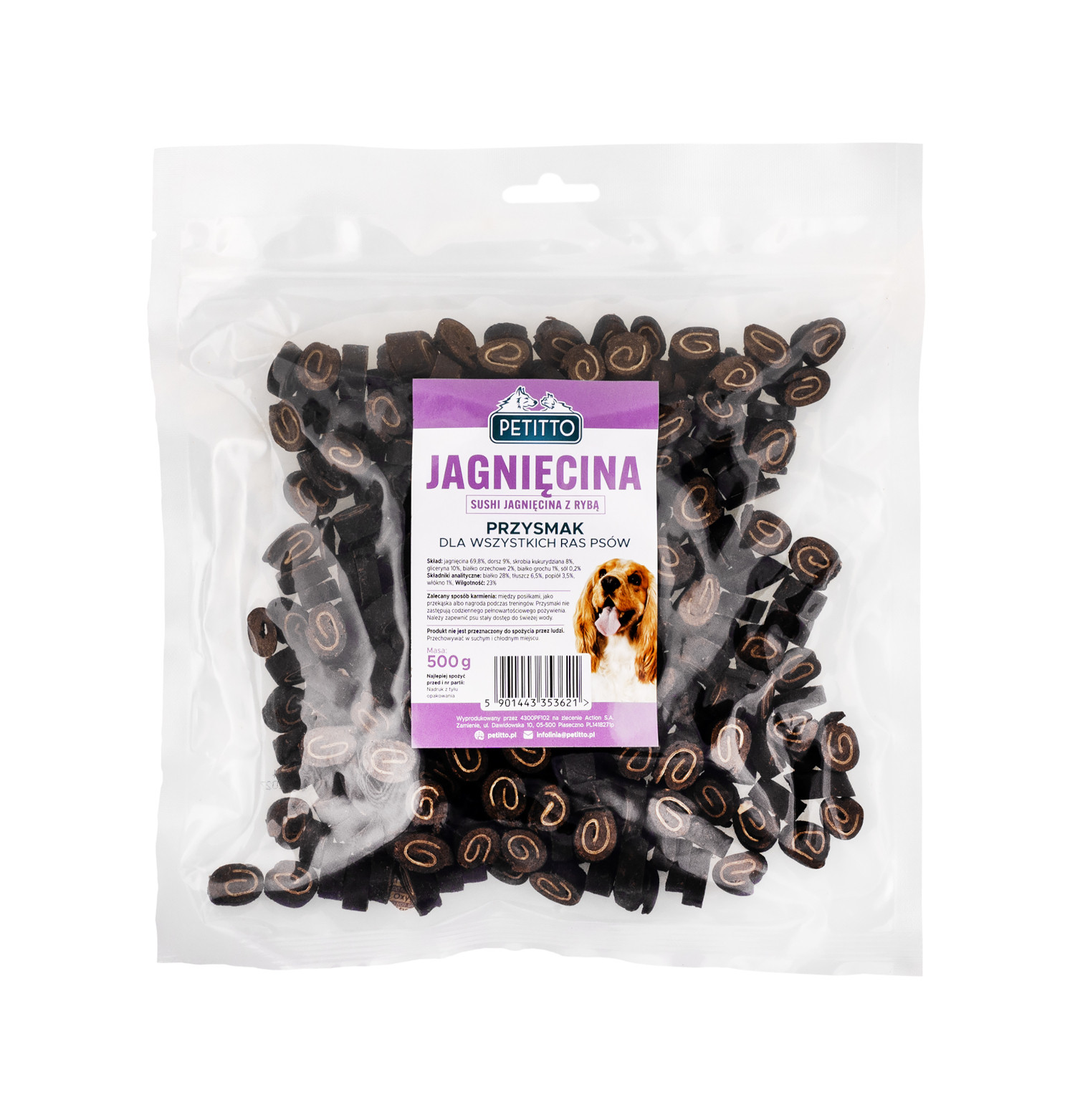 PETITTO Sushi Lamb with fish - leckerli für hunde - 500g - foto 3