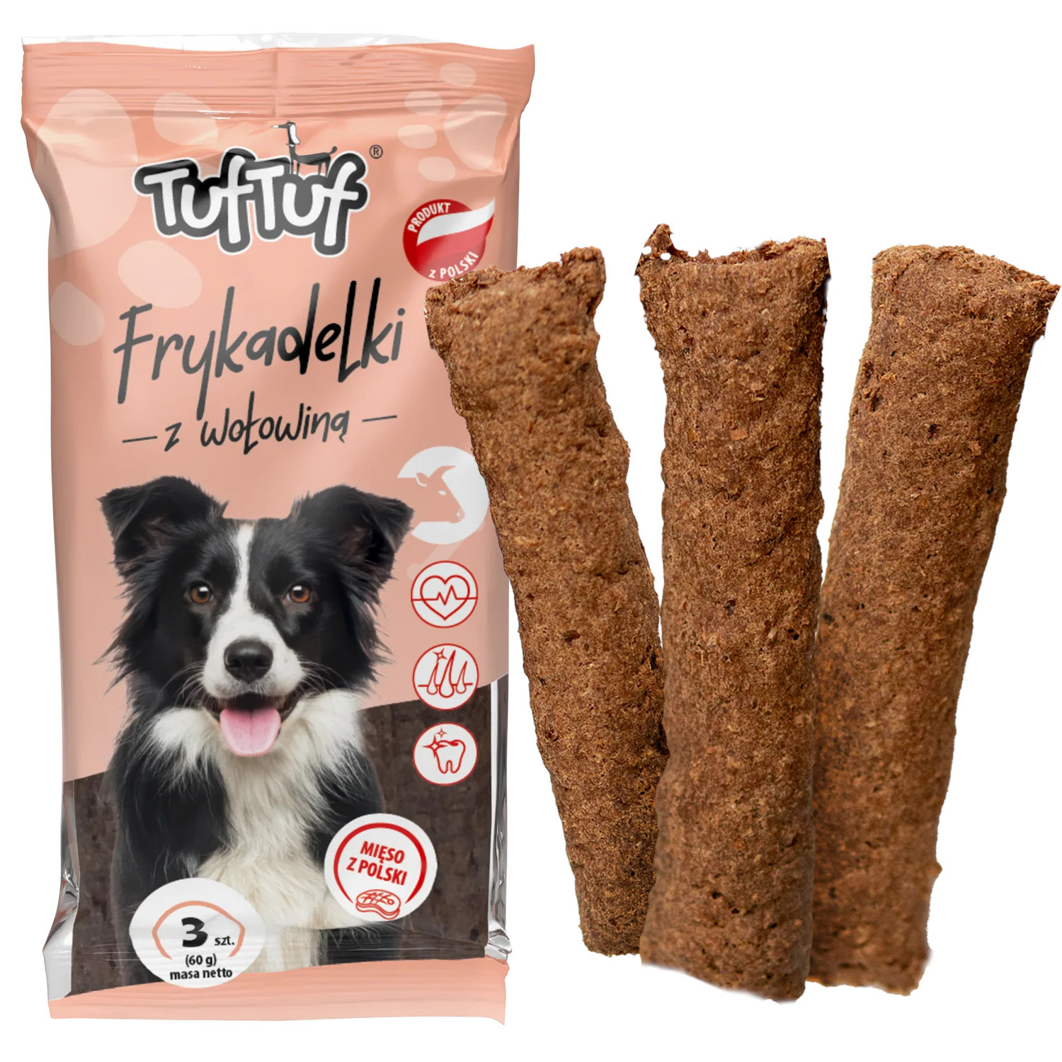 TUF TUF Meaty sticks with beef - leckerli für hunde - 70g - foto 1