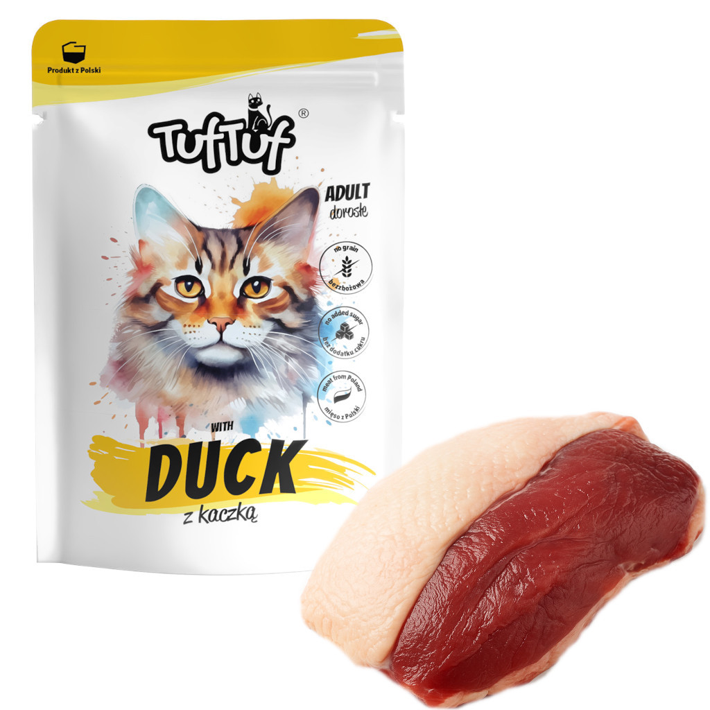 TUF TUF with duck - nassfutter für Katzen - 300g - foto 3