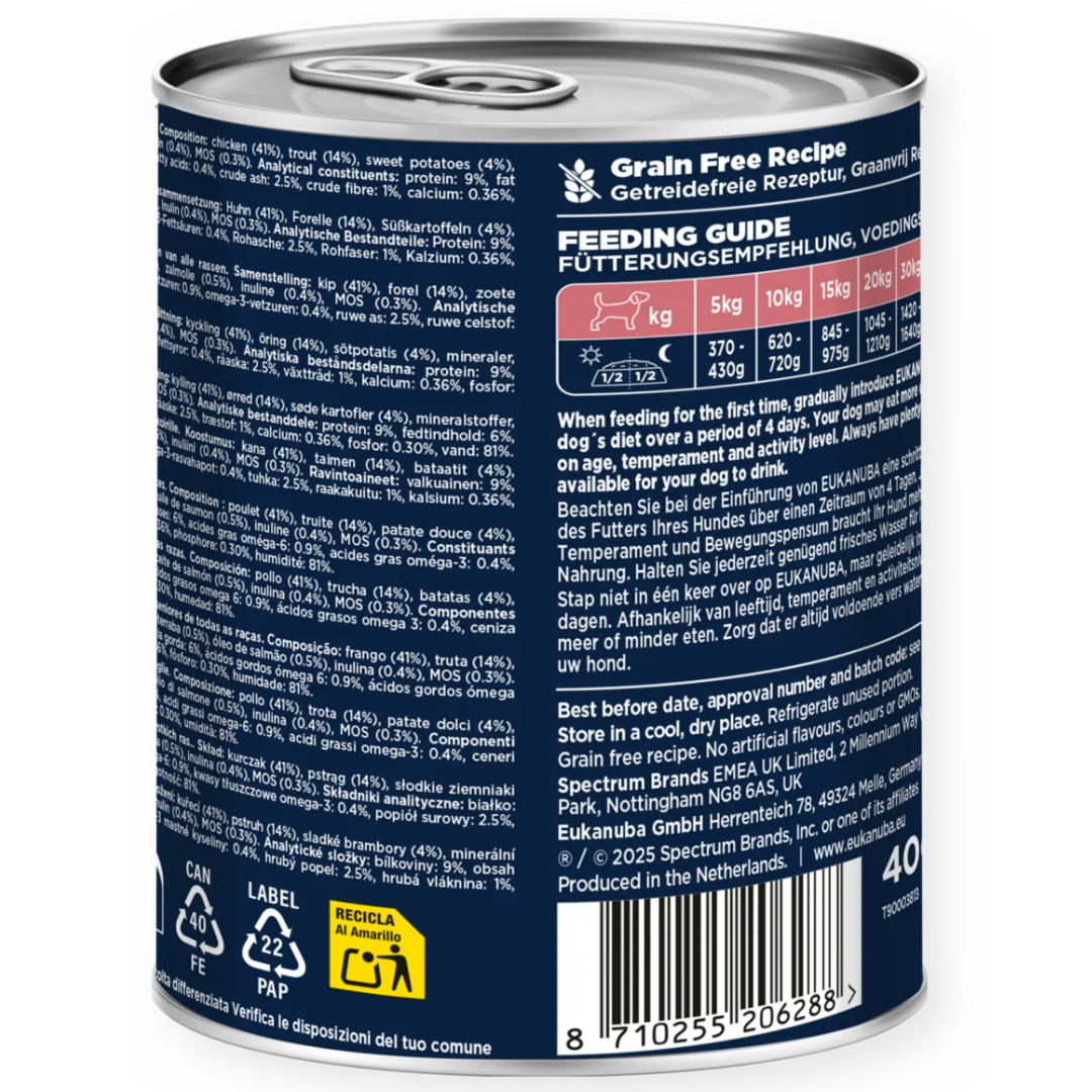 EUKANUBA Life Care Senior Rich in trout with sweet potatoes - Nassfutter für Hunde - 400g - foto 2