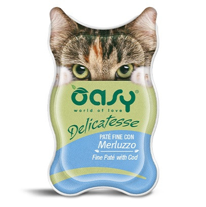 OASY Delicatesse Fine paté with Cod - nassfutter für Katzen - 85g - foto 1