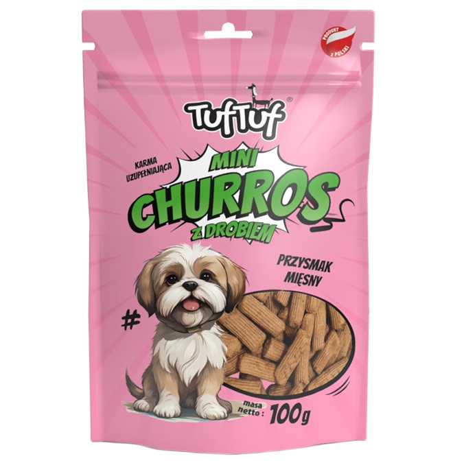TUF TUF Mini Churros with poultry - leckerli für hunde - 100g - foto 3