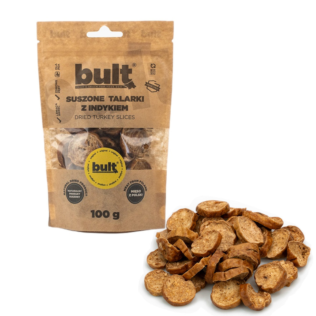 BULT Dried turkey slices - leckerli für hunde - 100g - foto 1