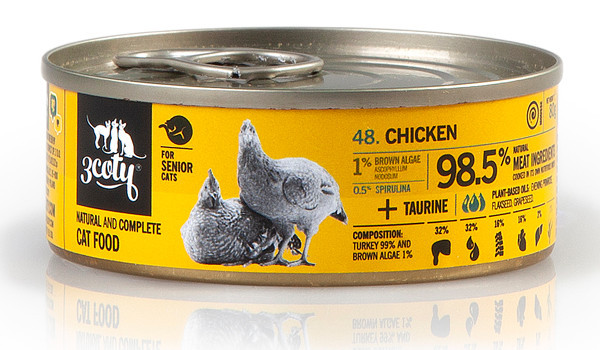 3COTY Chicken with spirulina Senior - nassfutter für Katzen - 80g - foto 9