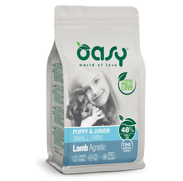 OASY One Animal Protein Puppy & Junior Small/Mini Lamb - trockenfutter für Hunde - 800g - foto 1