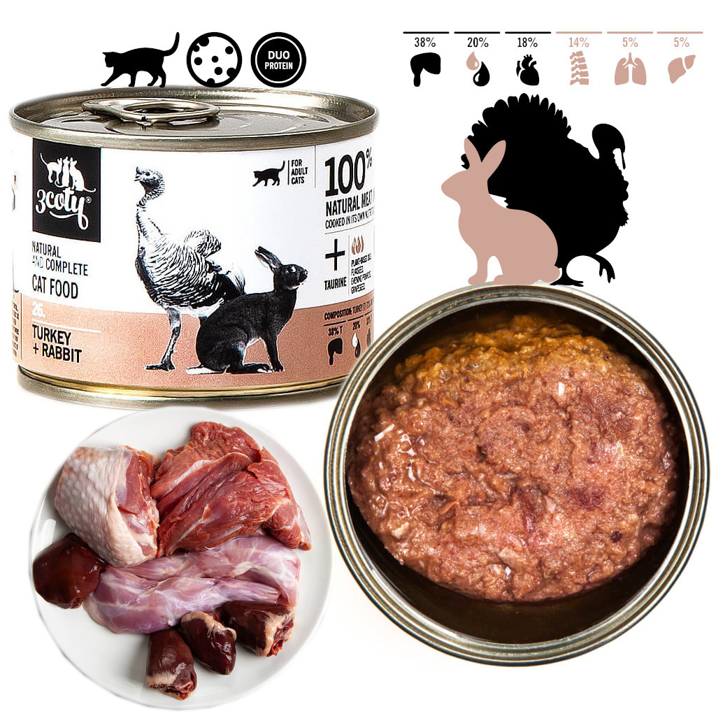 3COTY 17. Turkey and krill - nassfutter für Katzen - 180g - foto 2