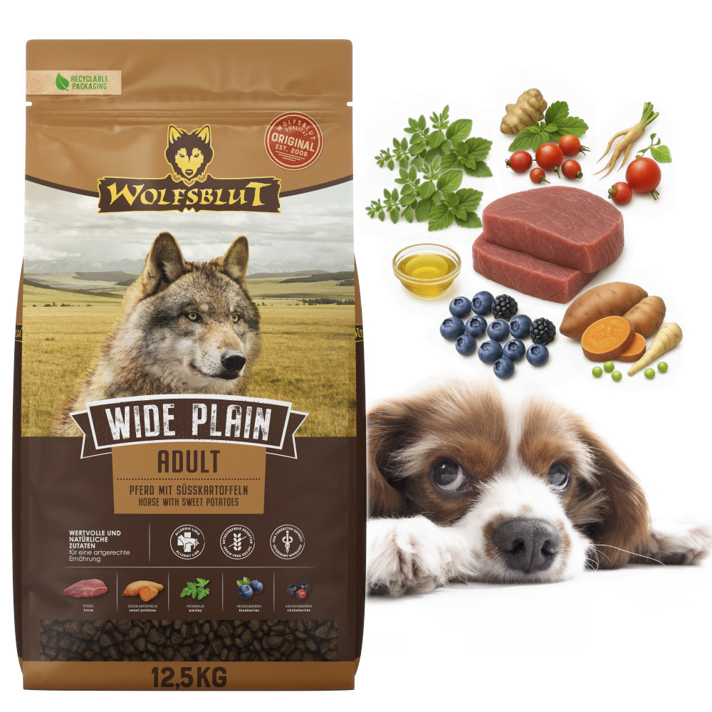 WOLFSBLUT Wide Plain Horse - trockenfutter für Hunde - 12,5kg - foto 4