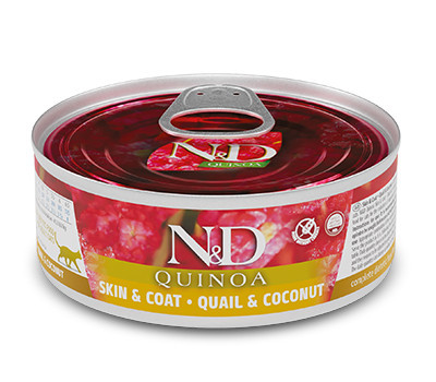 Nassfutter für Katzen - FARMINA N&D CAT QUINOA QUAIL&COCONUT ADULT 80g - foto 2